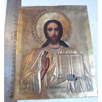 Икона Господь Вседержитель в серебряном окладе 84 пр.