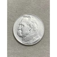 Польша, 10 злотых 1935 Пилсудский. Серебро.