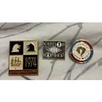 Значки коллекционные шахматы 1974