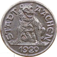 РАСПРОДАЖА!!! - ГЕРМАНИЯ АХЕН 10 пфеннигов 1920 год