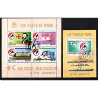 125 лет Красному Кресту КНДР 1988 год 1 малый лист и 1 блок