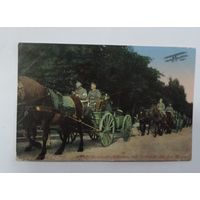 Открытка "На марше" 1915 г. Германия. 1-я мировая война.