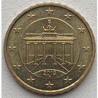 Германия 10 евроцентов 2019 г. F