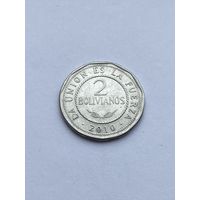 2 боливиано 2010 г., Боливия