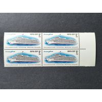 1987 СССР. Речной флот. Пассажирский теплоход "Максим Горький". Квартблок