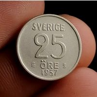25 эре 1957, серебро, Швеция