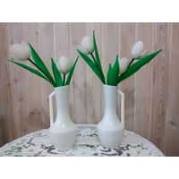 Ваза,пластмассовая, цветы, 60-70х. СССР.