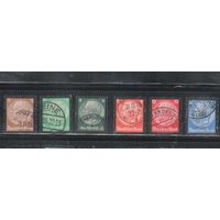 Германия(Рейх)-1934,(Мих.548-553) гаш. ,  Стандарт, Президент Гинденбург, Траурный выпуск(полная серия)