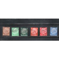 Германия(Рейх)-1934,(Мих.548-553) гаш. ,  Стандарт, Президент Гинденбург, Траурный выпуск(полная серия)