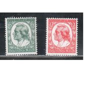 Германия(Рейх)-1934,(Мих.554-555) * ,  Шиллер (полная серия)
