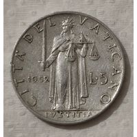 Ватикан 5 лир, 1952 (14-16-6)
