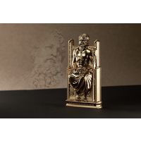 Острова Кука 20 долларов 2022г. "Зевс. 3D". 24K Gilded. Монета в подарочном футляре; сертификат; номер монеты на аверсе; коробка. СЕРЕБРО 93,30гр.(3 oz).