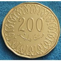 Тунис 200 миллимов 2020  UC# 4