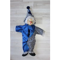 Винтажная, коллекционная, интерьерная кукла "Клоун".