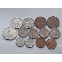 Великобритания. Елизавета II. 13 монет без повторов