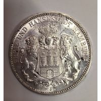 С рубля без мц! 3 марки 1914 Гамбург штемпельный блеск! Нечастый год!