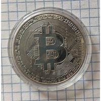 Биткоин.40 мм в серебре