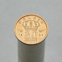 Бельгия 20 сантимов 1954 (Фламандская легенда BELGIE)