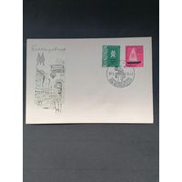ГДР 1956 КПД с двумя марками серии "Торговая ярмарка в Лейпциге" (спецгашение) Mi.536-537 каталог 1.50 евро