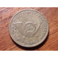 Польша телефонный жетон 1990 год "А"