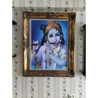 Шри Кришна. Новая картина в старинной раме.