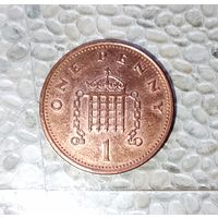 1 пенни 2000 года Великобритания. Королева Елизавета 2. UNC!
