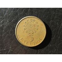 Португалия. 5 эскудо. 1986. С 20 копеек. Распродажа коллекции. Смотрите другие лоты.
