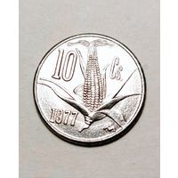 10 сентаво 1977 года Мексика, отличная, в блеске!