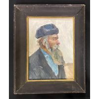 Крохалев П.С;Засл.Худ;(Крохолев);Беларус"Селянин ", 1979г. Картон, масло.Размер 26х35 см.