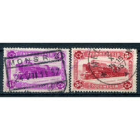 Бельгия - 1934г. - локомотив - 2 марки - гашёные. #2-Be-62-KB-1