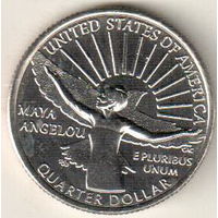 США квотер 2022 Выдающиеся Женщины Майя Анжелу двор P