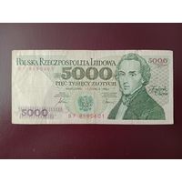 Польша 5000 злотых 1986