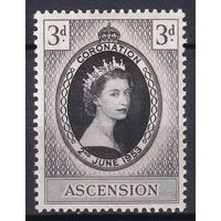 16.BrKS. Великобритания. Колонии. Асенсьон. Коронация Елизаветы II. 1953 г. 3d. Mi.#61.