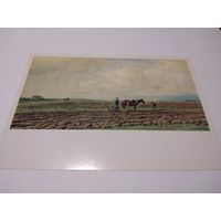 Открытка 1989г.  М. Клодт. На пашне.
