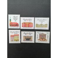 ГДР 1971 Полная серия марок "Важные сооружения" (чистые**) Mi.1661-1666 каталог 4.40 евро