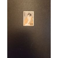 Портрет актера театра Кабуки. Япония. 1956