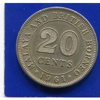 Малайя и Британское Борнео 20 центов 1961