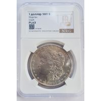 Пруф 1 доллор 1881 год