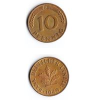 10 пфеннигов Германия 1949 года(D)