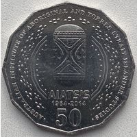 Австралия 50 центов 2014 г. 50 лет Институту изучения коренных народов Австралии