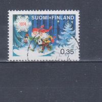 [2381] Финляндия 1974. Рождество.Новый год. Одиночный выпуск.Гашеная марка.