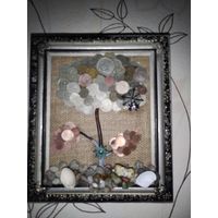 Картина, панно из манет ссср. Очень красиво на стене