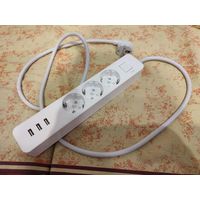 Сетевой фильтр Xiaomi XMCXB04QM 3розетки + 3usb 1.4 м