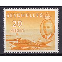 98.BrKSe. Великобритания. Колонии. Сейшельские острова. Георг VI. Местные мотивы. 20C. 1952 г. Mi.#159.*