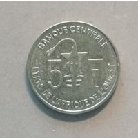 Западная Африка (ВСЕАО) 5 франков, 2017 г., КМ# 2а
