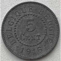 Бельгия 5 сантимов 1916 г.