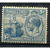 Британские колонии - Тринидад и Тобаго - 1922/28г. - Британия, король Георг V, 3 P - 1 марка - MH [Mi 107]. #4-B5-124-A-1