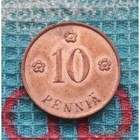Финляндия 10 пенни 1939 года, S. UNC. II Мировая война! Предложи свою цену или обмен!