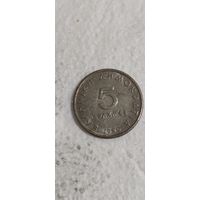 Греция 5 драхм 1990