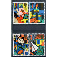Великобритания - 1989г. - Европа, детские игры - 4 марки - полная серия, MNH [Mi 1202-1205]. #3-GB-Z-1-21